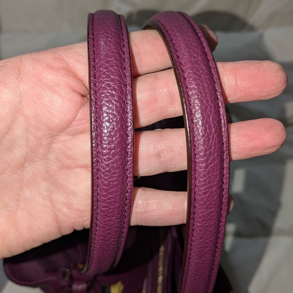 Coach Women's Edie Floral Purple Plum Bag - Picture 4 of 4